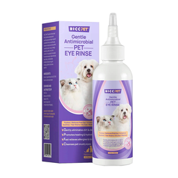Solución limpiadora antibacteriana para ojos de perros y gatos